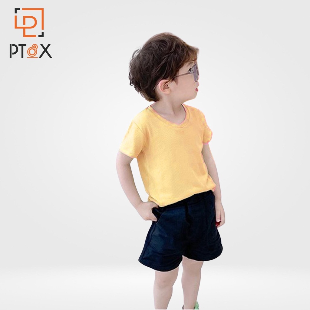 Áo thun trơn trẻ em [NHIỀU MÀU] chất cotton 4 chiều mềm mịn mát cho bé 10-20kg PT8X-THỜI TRANG UNISEX