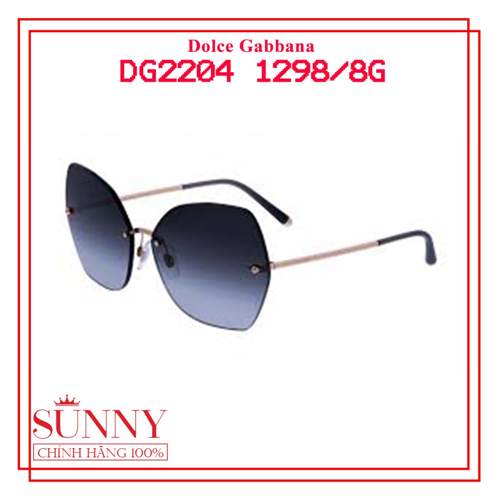 Kính mát chính hãng Dolce Gabbana DG2204 màu sắc thời trang, thiết kế dễ đeo bảo vệ mắt