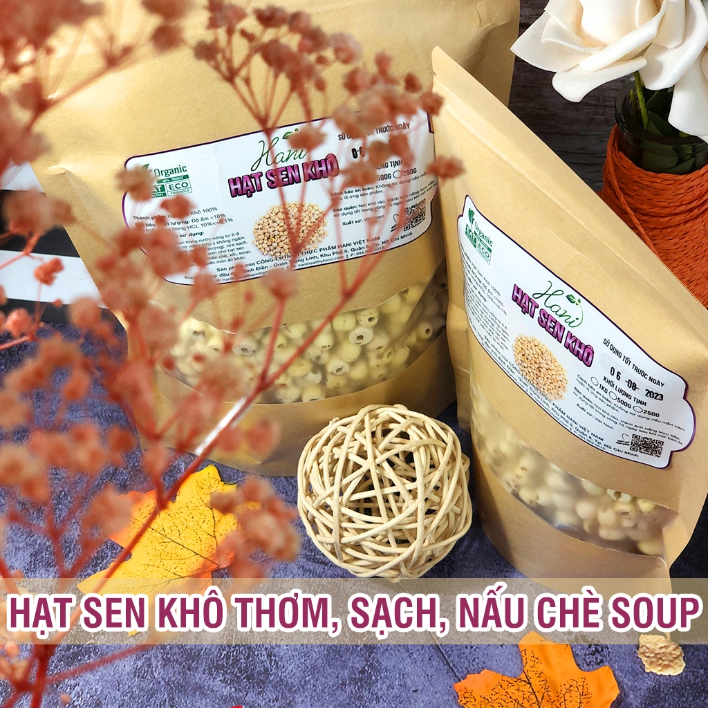 1kg Hạt Sen Khô Đồng Tháp, Hàng Ngon Loại 1 Nấu Chè Cháo ❣️ Kho Sỉ Dinh Dưỡng HANI Food