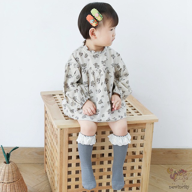 Vớ Cotton Viền Ren Mềm Mại Thời Trang Cho Bé Gái