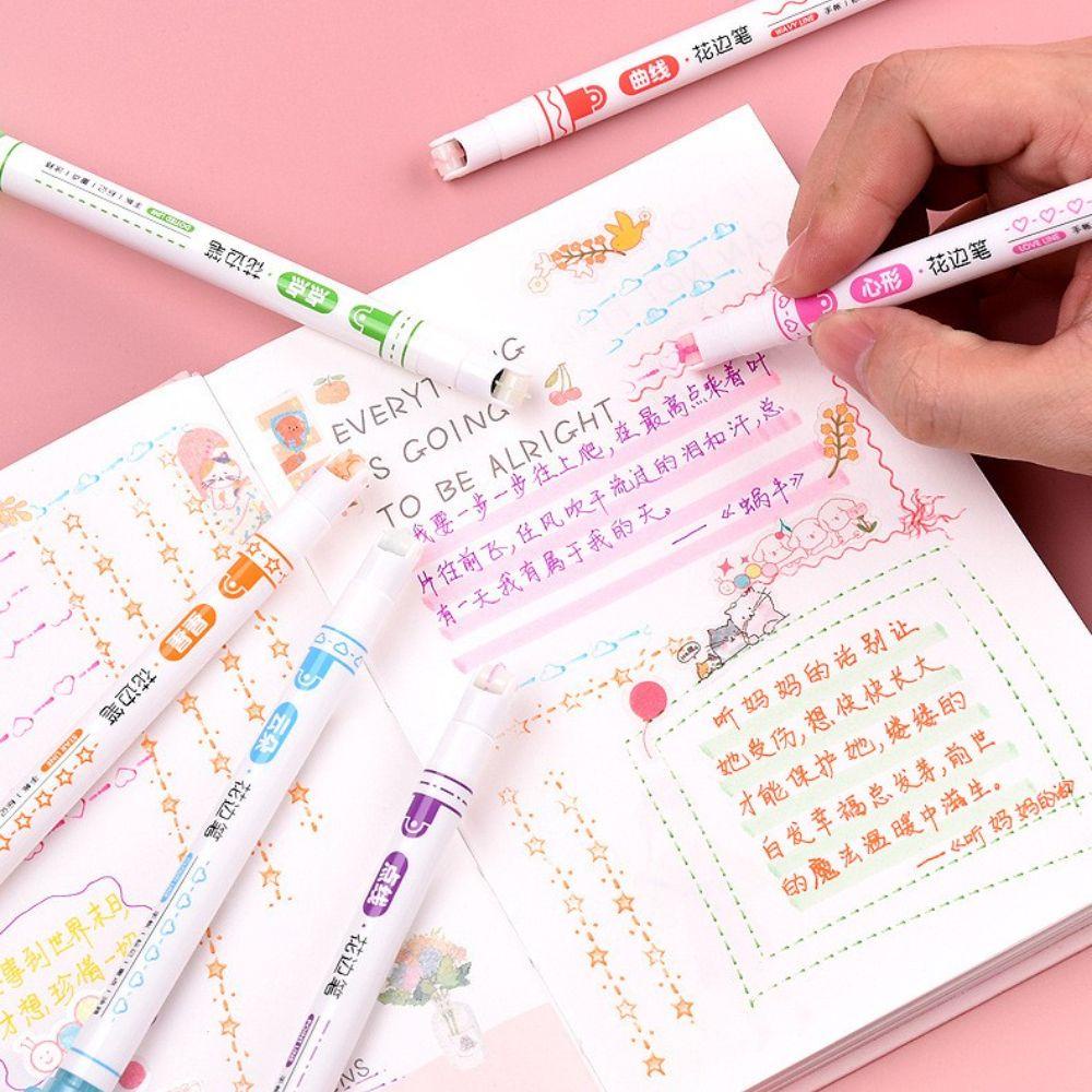 Bút Đánh Dấu PEWANY Họa Tiết Graffiti Trái Tim Màu Sắc Kẹo Ngọt Phong Cách Hàn Quốc Cổ Điển