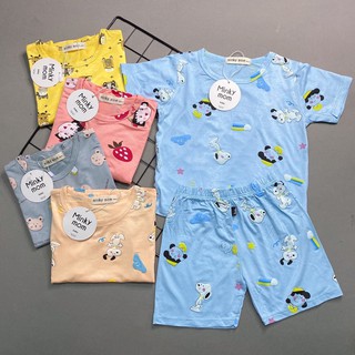 Bộ minkymom đùi thun lạnh hoạ tiết Maruko
