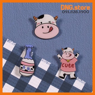 Stick, huy hiệu cài túi, balo hình bò sữa PKST03