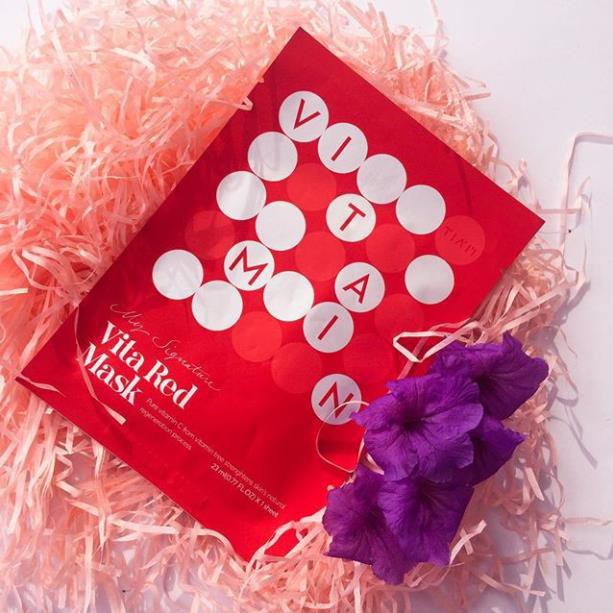 Mặt Nạ Vitamin C Dưỡng Trắng Da, Nuôi Dưỡng Làn Da Căng Bóng Tiam Vita Red Mask 23ml x10 - Miss Xinh