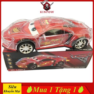 Đồ Chơi Xe MacQueen KINPOW Chạy Pin AA, Đèn Sáng Lung Linh, Có Nhạc Vui Nhộn
