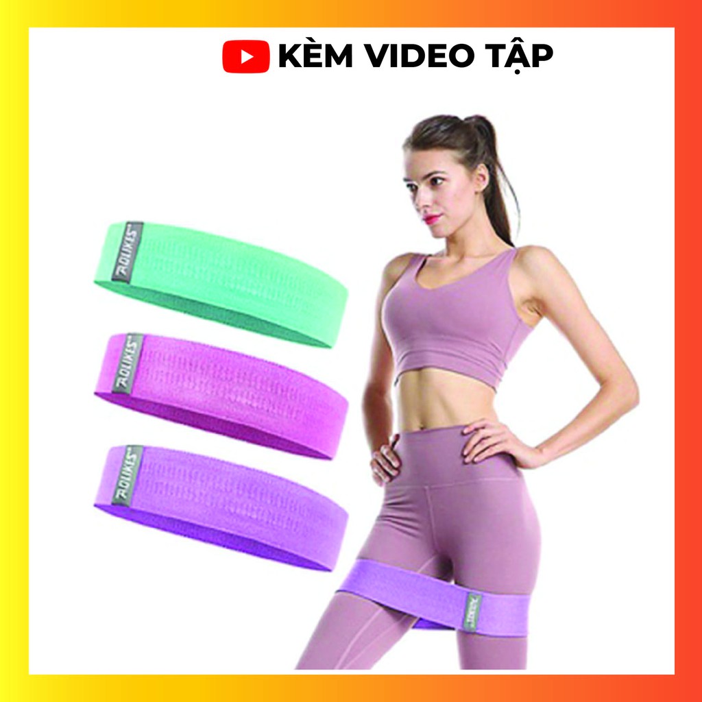 Combo 3 dây kháng lực tập gym tập mông chân miniband aolikes Power Fitness A2001