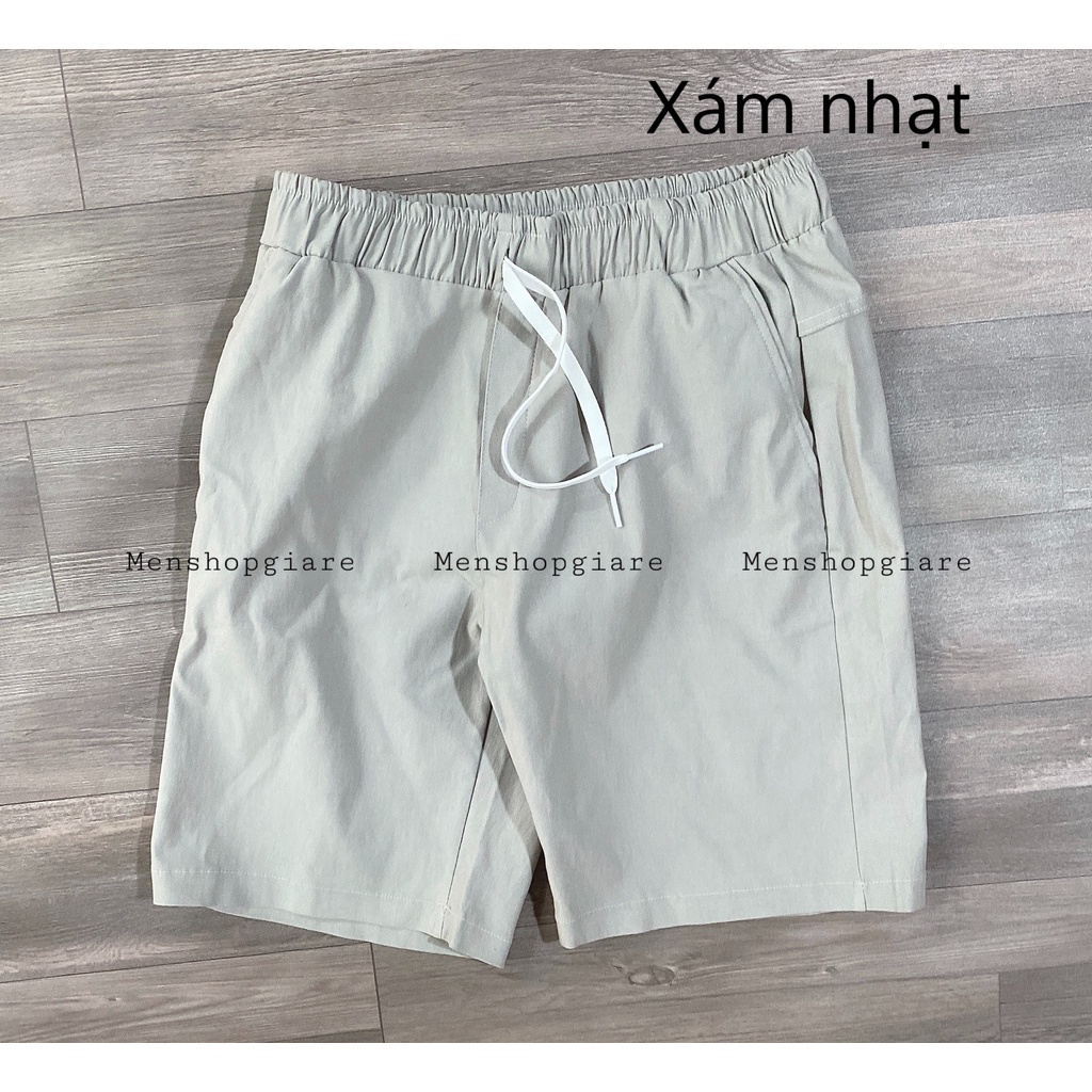 quần short nữ lưng thun - vải kaki mịn