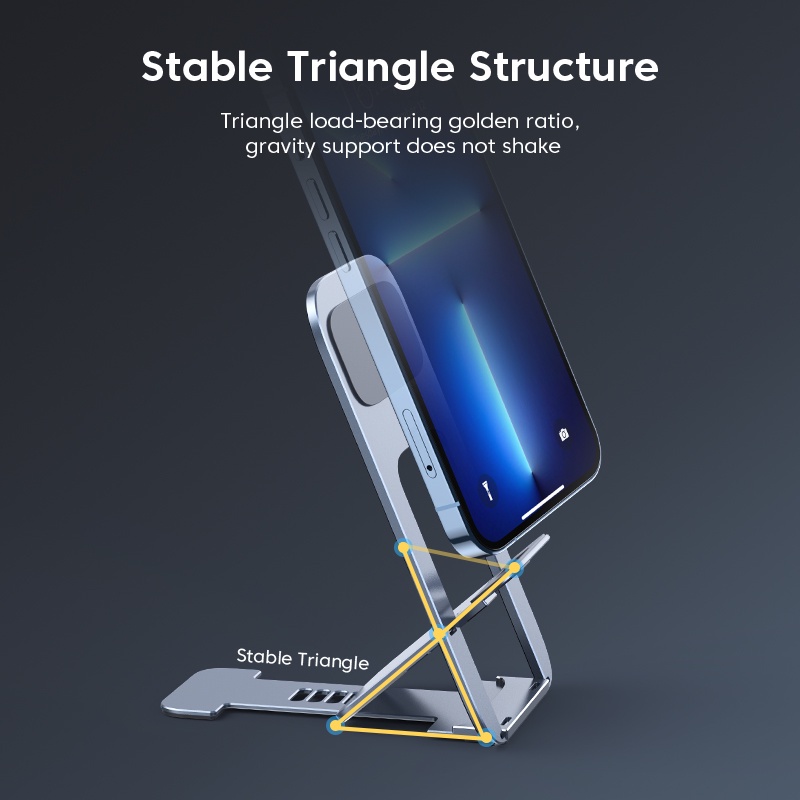 Giá đỡ điện thoại/máy tính bảng Kuulaa KL-ZJ19 bằng hợp kim nhôm/silicon có thể điều chỉnh kích thước