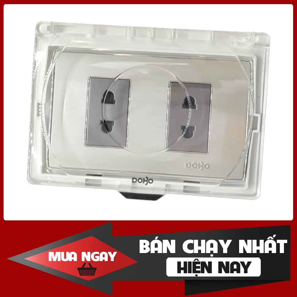 Hộp Chống Nước - Hộp Che Mưa cho ổ cắm điện âm tường hình chữ nhật (Hàng Chính Hãng DoBo Korea - Loại Tốt - Kháng nước