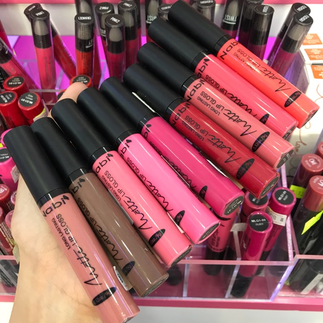 (Free ship 99k toàn quốc) MỔI KHÁCH MUA SL 1 Son kem lì Nabi Matte Lip Gloss USA nhìu màu