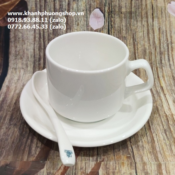 Bộ tách uống cà phê capuchino, latte sứ Minh Long - bộ tách uống cà phê