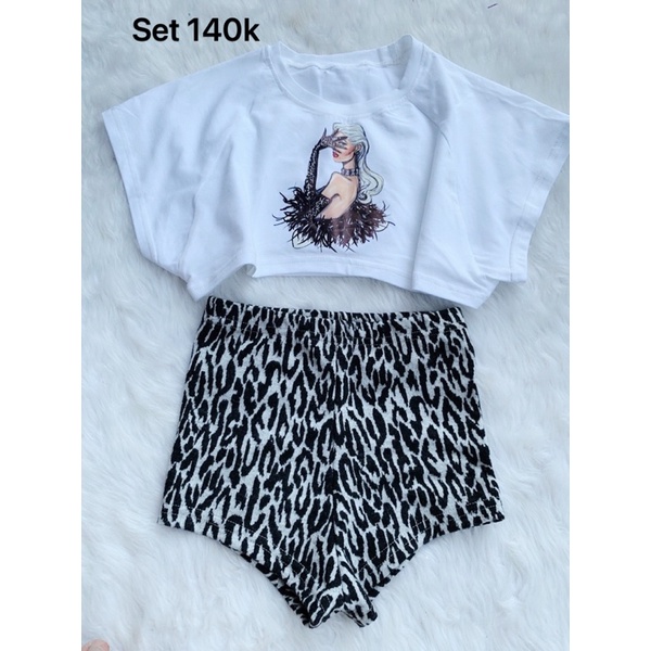 set áo cánh dơi quần body