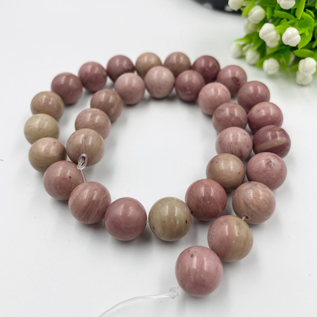 Chuỗi Hạt Đá Rhodochrosite Tự Nhiên 4-12mm Dùng Làm Đồ Trang Sức Thủ Công