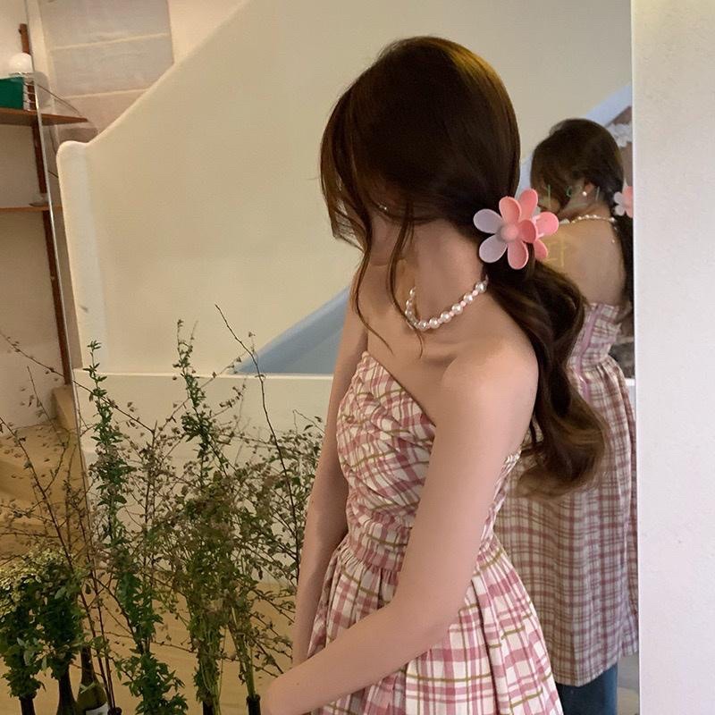 Set 5 kẹp tóc càng cua màu hồng nhiều kiểu phong cách hàn quốc ngọt ngào