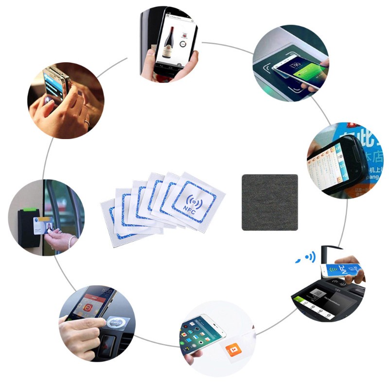 Bộ 6 cái nhãn huy hiệu chống kim loại thông dụng NFC Ntag213