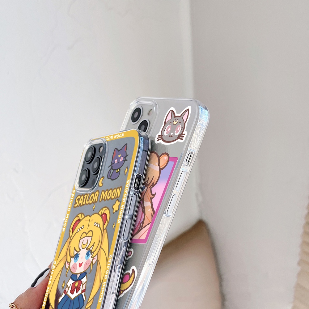 Sailor Moon Ốp Điện Thoại Hình Thủy Thủ Mặt Trăng Cho iPhone 11 12 13 pro max XS X XR XSMax 7 8 6 6s plus 5 4 SE 2020