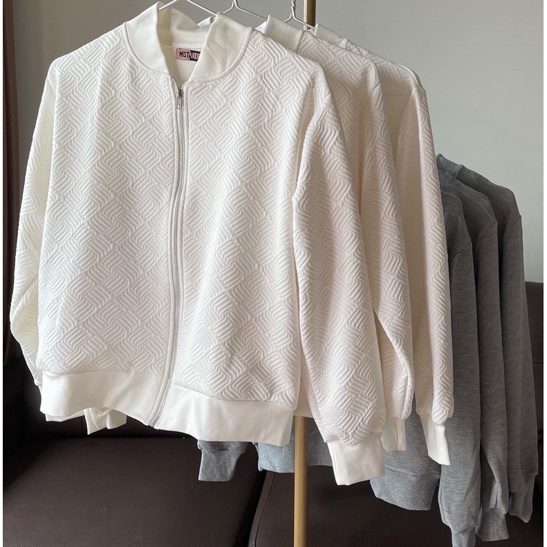 ÁO KHOÁC BOMBER MÀU TRẮNG
