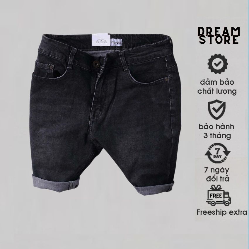 Quần bò ngố nam cao cấp💖 Quần short jean nam giá sỉ DREAM STORE QS215