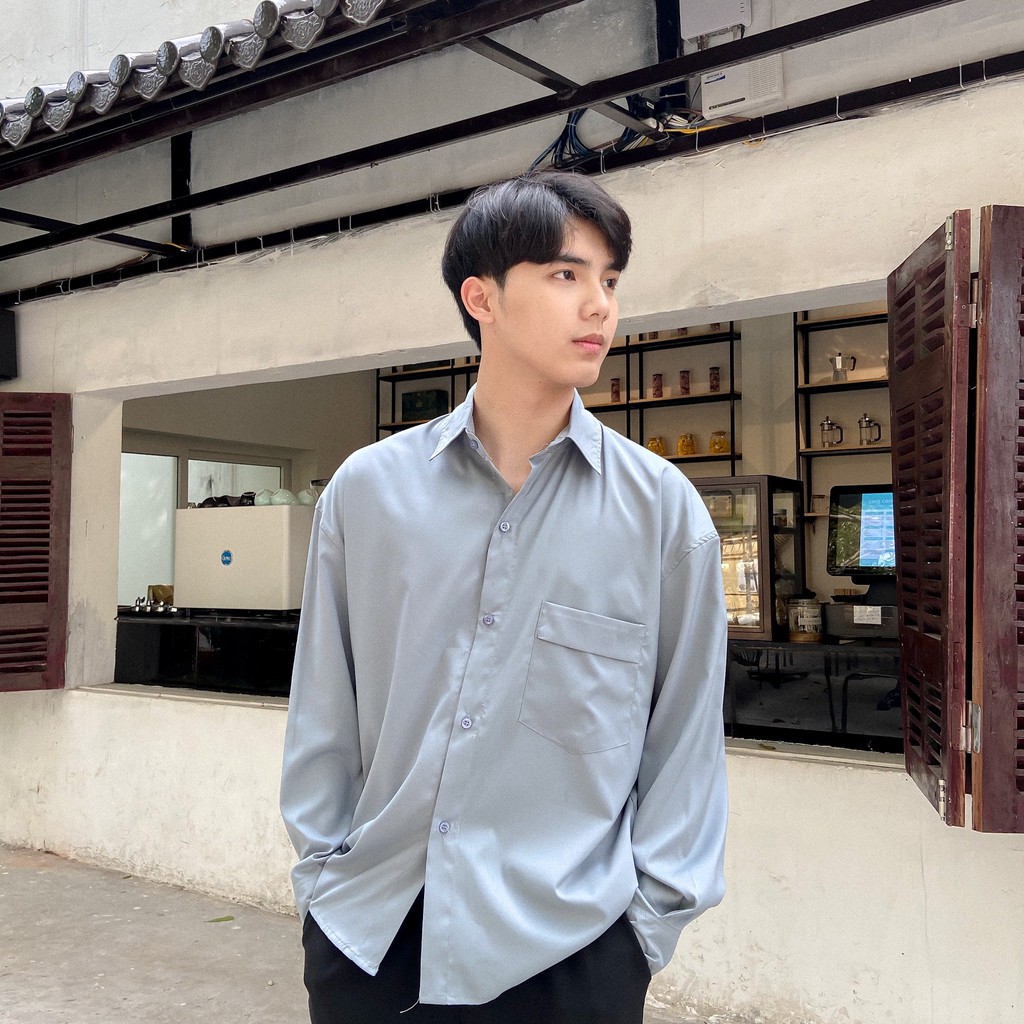 Áo sơ mi dài tay basic túi trước ngực , áo thun nam nữ trơn unisex , Odin Clothing | BigBuy360 - bigbuy360.vn