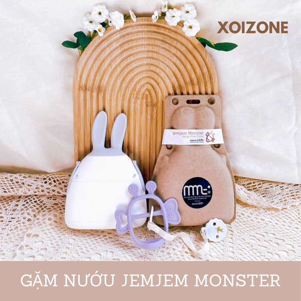 Gặm nướu silicone MAMASTEM/ Gặm nướu JemJem Monster mẫu mới & Nabi Monster  Bunny Banana Hàn Quốc (có hộp đựng)