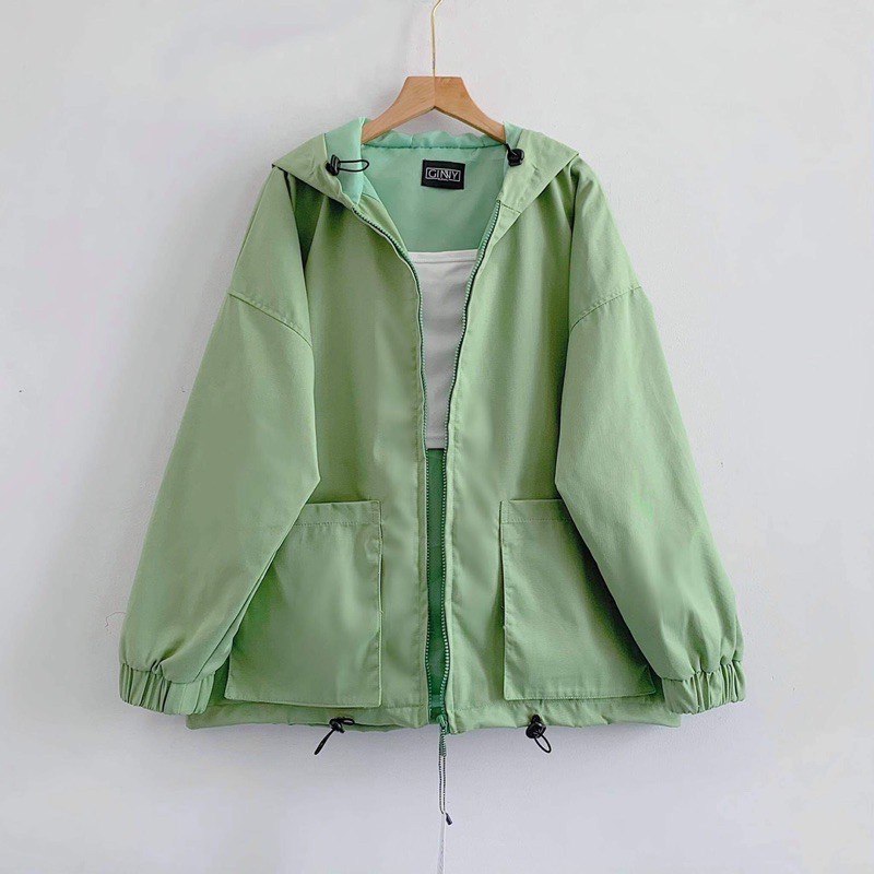 Áo Khoác Kaki ULZZANG Túi Rời 2 Lớp|GinHouse Shop
