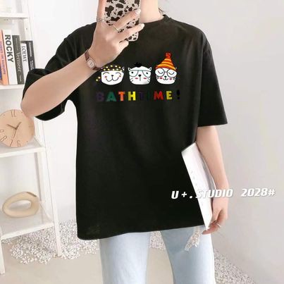 Áo thun nữ tay lỡ form rộng, áo phông dáng rộng unisex, chất cotton 2 chiều