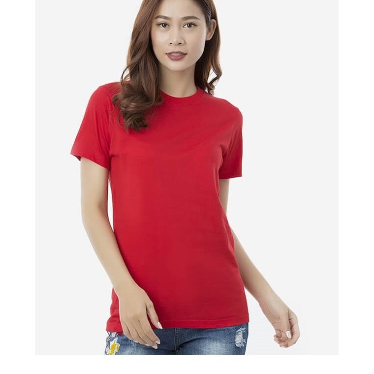ÁO THUN TRƠN CỔ TRÒN MÀU ĐỎ ĐÔ TAY NGẮN NAM NỮ ( CÓ CẢ SIZE EM BÉ ) 6.99N4