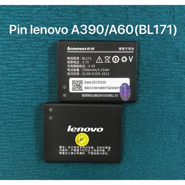 Pin lenovo A390/A60 zin, kí hiệu trên pin BL171