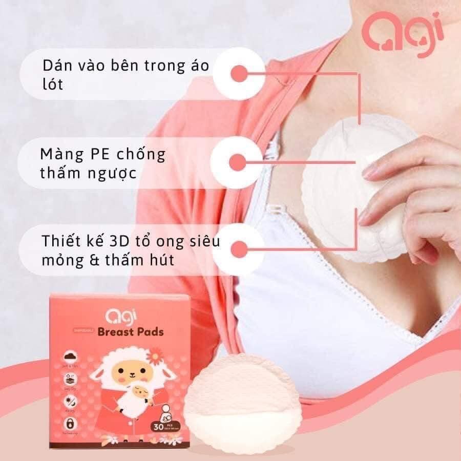 [LOẠI 1] Miếng Lót Thấm Sữa Agi - 30 Miếng