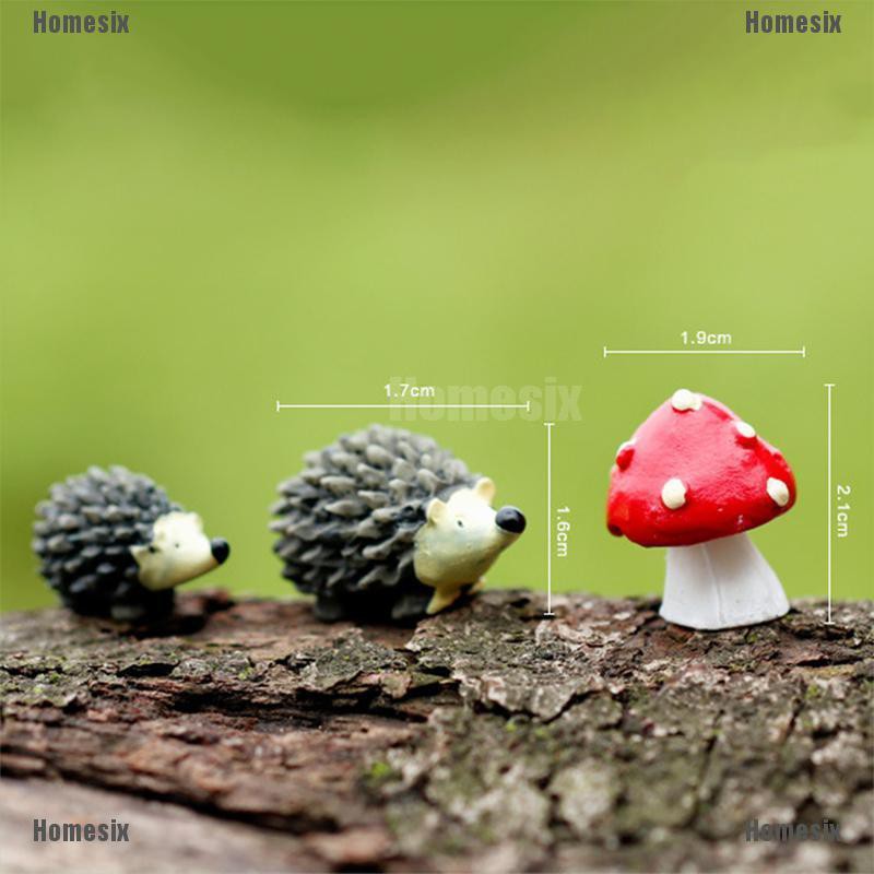 Set 3 Chú Nhím Mini Trang Trí Sân Vườn