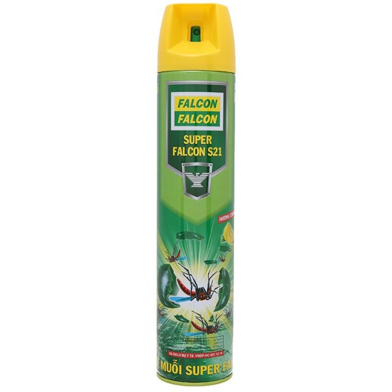 Bình Xịt Muỗi FALCON Hương Chanh 600ml Tặng thêm 60ml