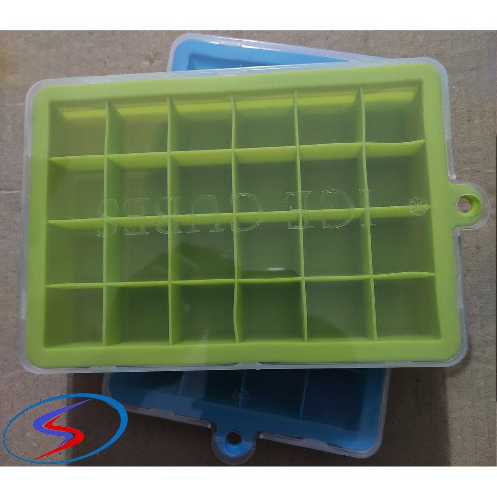 Khay làm đá silicone 24 ngăn  [NHẬP: " QUANG5000 " GIẢM 5K/ ĐƠN 100K] khay đá silicon độ bền cao.