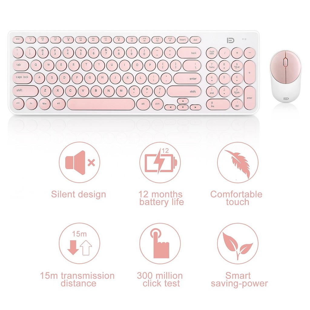 Bộ Bàn Phím Chuột Không Dây Forter iK6630