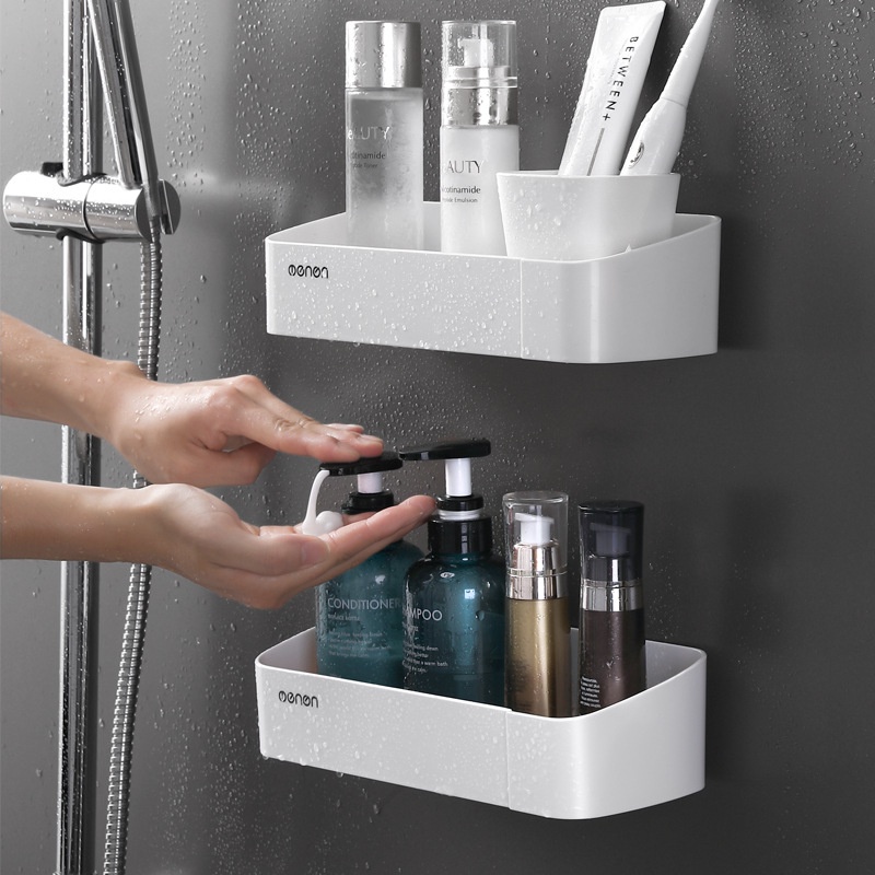 Kệ Góc Dán Tường Đựng Đồ Nhà Tắm, Nhà Bếp Cao Cấp OENON Nhựa ABS Mẫu Mới Siêu Chắc