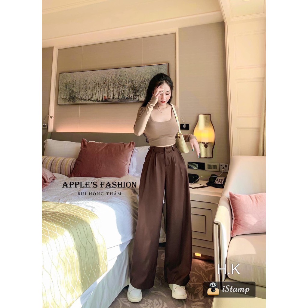 Áo croptop tay dài cổ vuông