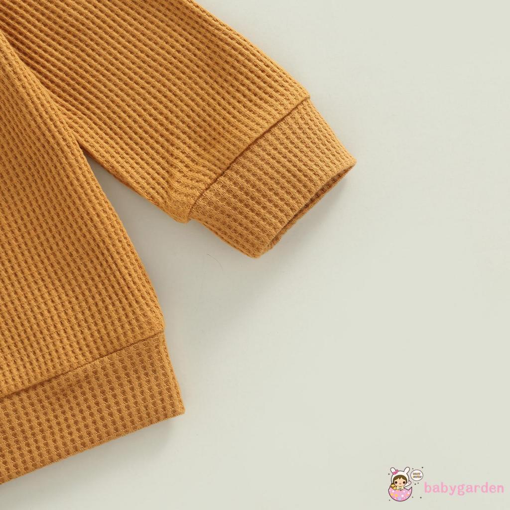 Bộ Áo Thun Tay Dài Cổ Tròn + Quần Dài Họa Tiết Cầu Vồng Dành Cho Bé 0-24 Tháng Tuổi