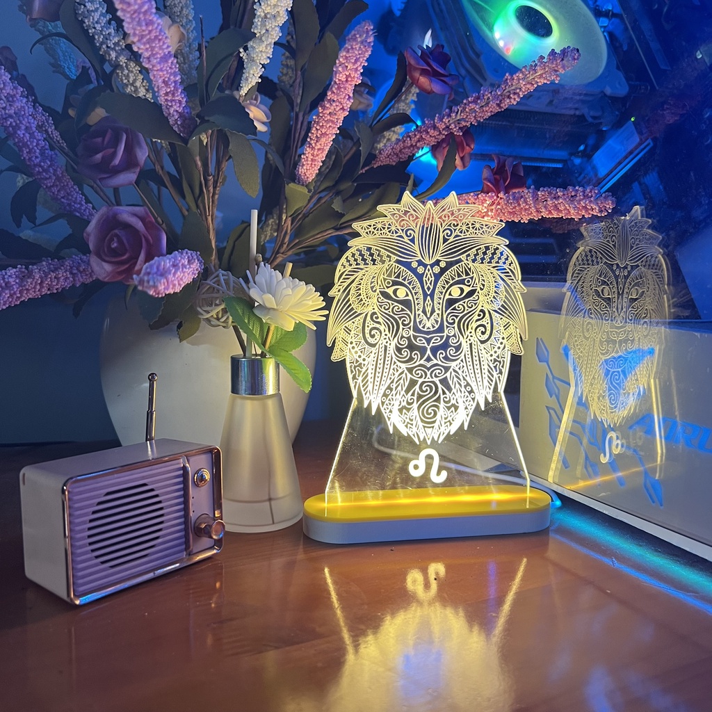 Đèn Ngủ Trang Trí 3D 12 cung hoàng đạo Nhiều Mẫu Siêu Xinh - Đầu Cắm USB