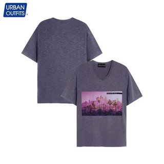 Áo Thun Tay Ngắn Nữ Nam URBAN OUTFITS Cổ Tim Chữ V ATR06 Form Suông Cotton 4 Chiều