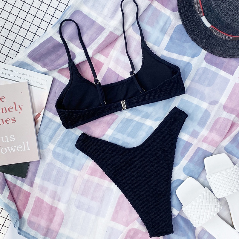 Bộ Đồ Bơi Bikini Màu Sắc Đơn Giản Thời Trang Mùa Hè Cho Nữ