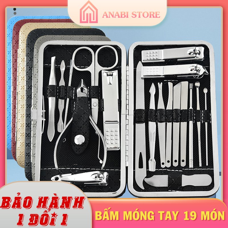 Bộ Bấm Móng Tay 19 Món Cao Cấp Thép Không Gỉ Anabi - Bộ Chăm Sóc Móng Cao Cấp