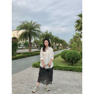 Sơ mi lụa hàn phong cách basic đơn giản [ Ảnh thật tự chụp ]
