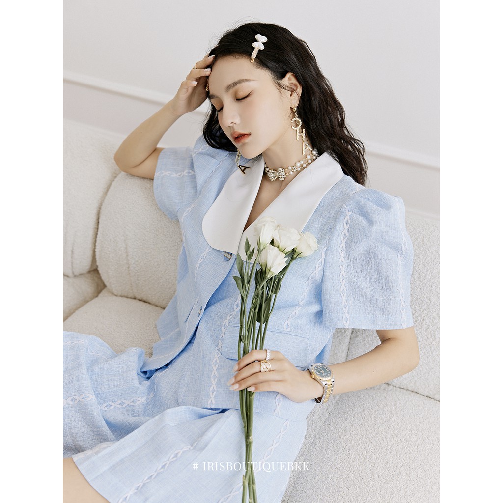 IRIS BOUTIQUE IS097 21/SS Lucky Blue Sky -Áo sơ mi