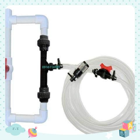 Bộ lọc châm phân bón tự động venturi 27 kèm dây hút có van điều chỉnh