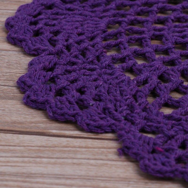 Miếng lót ly bằng len đầy màu sắc đẹp mắt