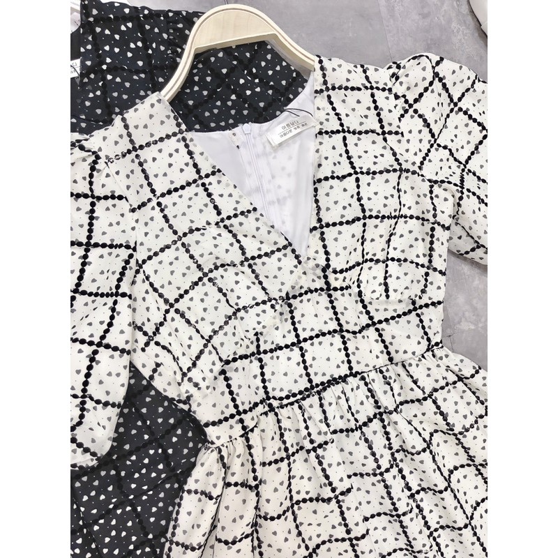 [Mã WASTMAY giảm 15% tối đa 30K đơn 150K] BÁN SỈ VÁY CỔ TIM TAY BỒNG VOAN HẠT 2M CHO NỮ | BigBuy360 - bigbuy360.vn