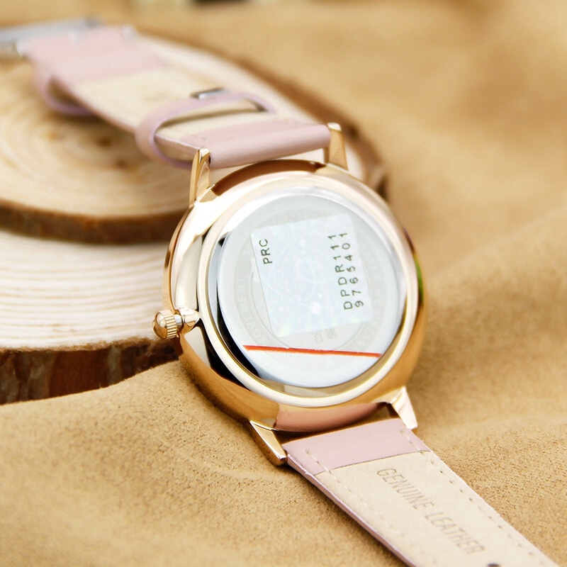 Đồng Hồ Đeo Tay Dạ Quang Dây Da In Hình Chuột mickey disney Đơn Giản Thời Trang Cho Nữ