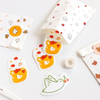 Set 10 túi giấy mini+ 10 miếng dán niêm phong