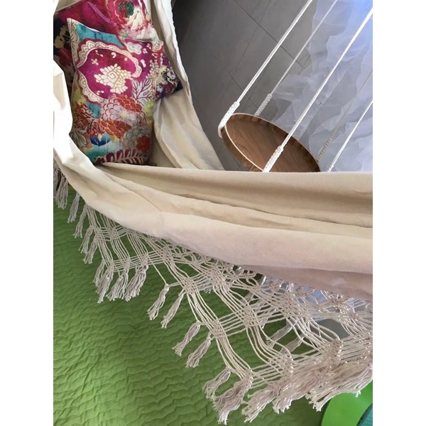 Võng vải mix macrame tua rua xinh xắn