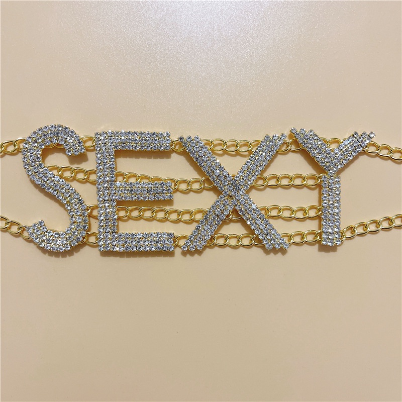 Vòng Cổ Choker Bản To Đính Đá Kim Cương Chữ Tiếng Anh Quyến Rũ Thời Trang Âu Mỹ Hip Hop Cá Tính