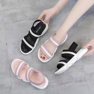Sandal học sinh quai kẻ đế siêu nhẹ - sẵn